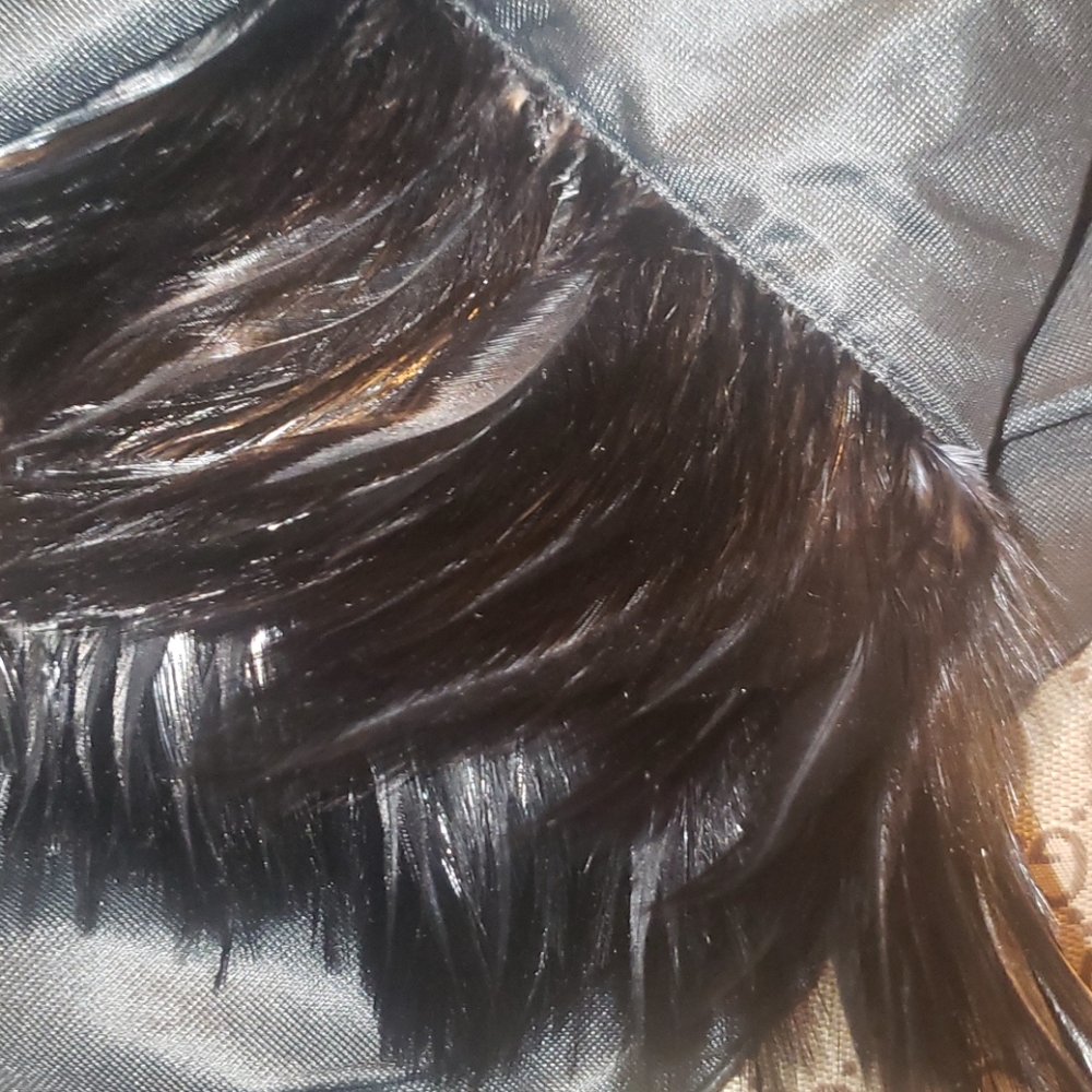 Cache Shimmery Skirt With Feathers - image 4